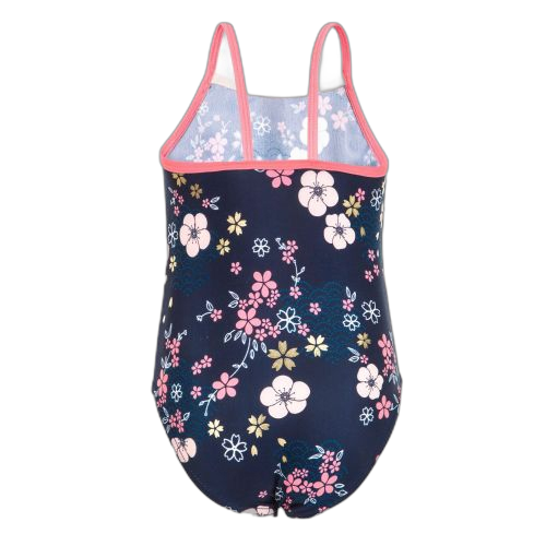 Nabaiji maillot de bain bébé fille une pièce bleu foncé avec imprimé fleurs