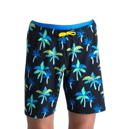 Nabaiji maillot de bain short natation garçon 100 long palmi noir
