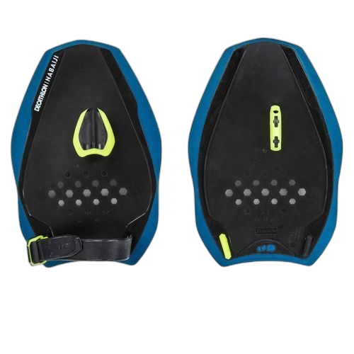 Nabaiji plaquettes de natation quick'in taille m noir jaune by decathlon