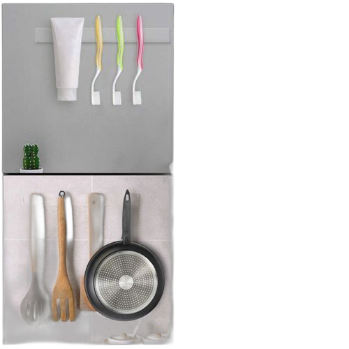 Nano ruban double face réutilisable ruban adhésif fort robuste, sans trace amovible colle transparente fixation, lavable forte gel antidérapant pour photos mur cuisine (3mm*3cm*3m