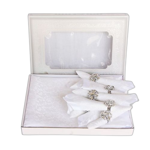 Nappe de table + 8 torchons 9 pièces jaune