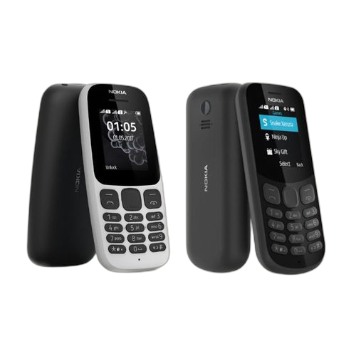 Nokia 105 2017 african edition dual sim wireless fm torch 1.8"cell phone black