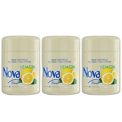 Nova lot de 3 nova lait de corps derma 1 litre citron