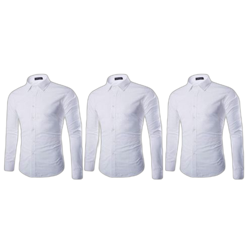 Offre spéciale: lot de 3 chemises homme longues manches blanc, bleu ciel et beige. Diaytar Sénégal : La marketplace qui pense à votre porte-monnaie
