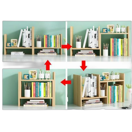 Organiseur de bureau, support de rangement de bureau,(noyer clair)