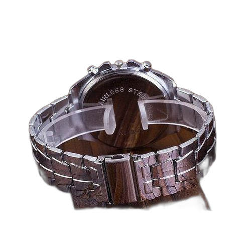 Orlando montredeluxequartzchronographe étanchacier inoxydabl