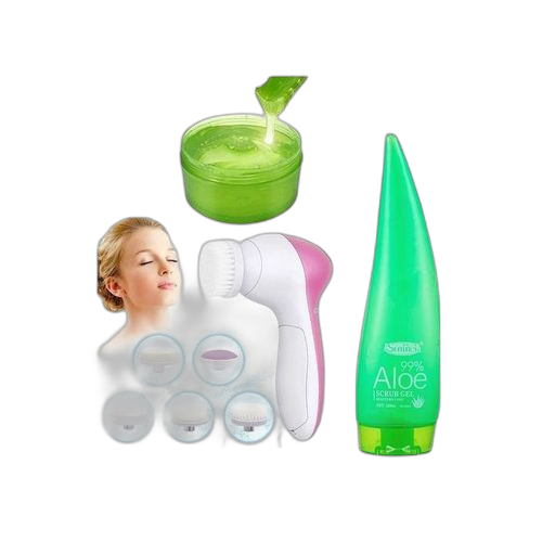 Pack brosse visage + gel d'aloès vera 300ml + gommage aloe vera. Diaytar Sénégal : Des milliers de produits à portée de clic, livrés chez vous