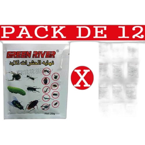 Pack de 12 poudre insecticide multifonction de 20g