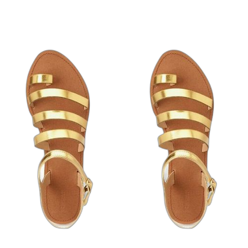 Pack de 2 paires de sandales doré marron(fabrication locale)