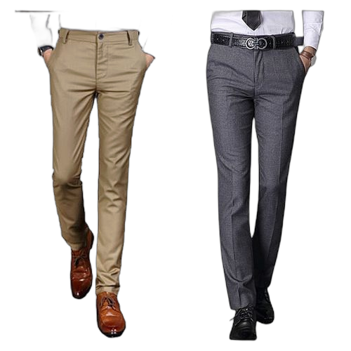 Pack de 2 pantalons homme super cent coupe droite gris et noir