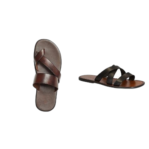 Pack de 2 sandales cuir pour homme noir(fabrication locale)