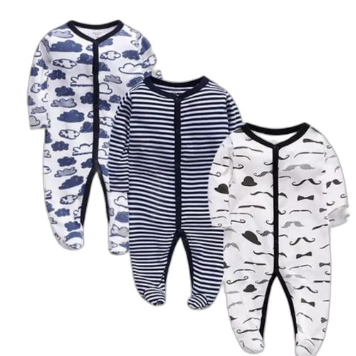 Pack de 3 grenouillères bébé fille