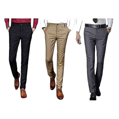 Pack de 3 pantalons super cent coupe droite bleu noir gris