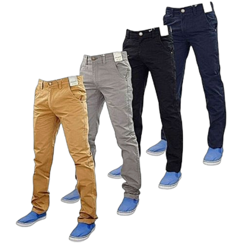 Pack de 4 pantalons kaki pour hommes beige gris bleu noir. Diaytar : Le discount intelligent pour consommateurs avisés