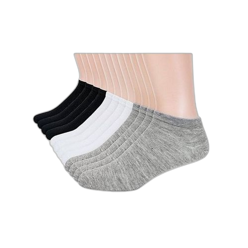Pack de 6 paires chaussettes coton2 noire, 2 blanche, 2 grise