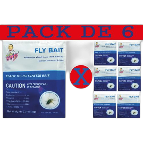 Pack de 6 poudre anti mouches, insecticides antiparasitaires, insectes