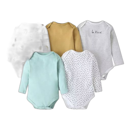 Packs de 5 ensemble bébé garçonmanche longue