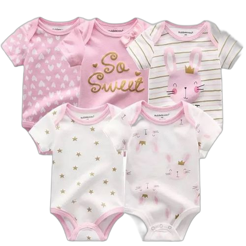 Packs de 5 pièces pour bébé fille
