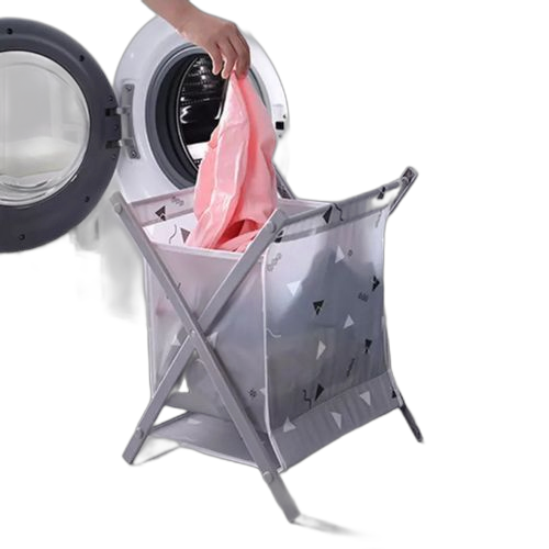 Panier à linge pliable panier à linge panier en tissu avec support panier polyvalent gris. Diaytar : Quand qualité rime avec économie
