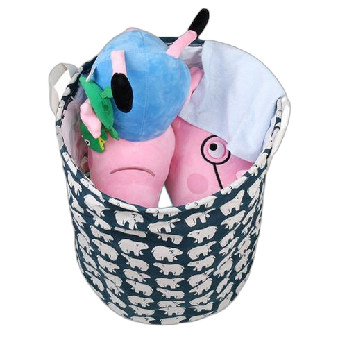 Panier à linge sale en coton et lin, pliable, rond et étanche – Image 22