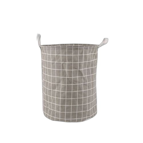 Panier à linge sale en coton et lin, pliable, rond et étanche – Image 18