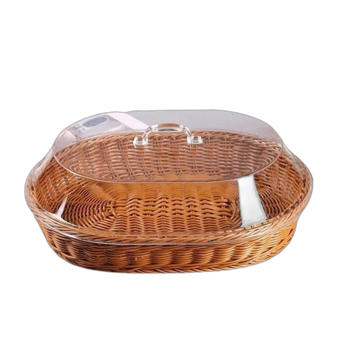 Panier pain avec couvert incassable plastique