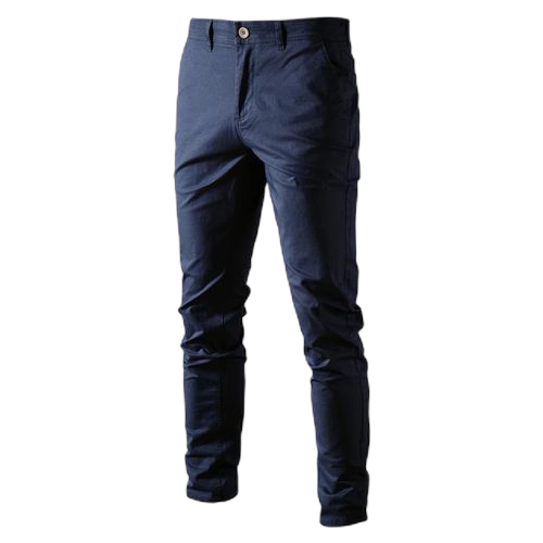 Pantalon kaki styl fit bleu nuit