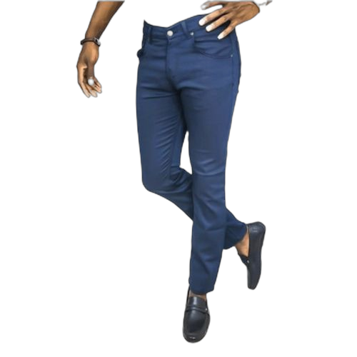 Pantalon kaki style fit bleu de nuit