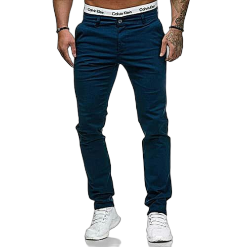 Pantalons chino homme bleu marine
