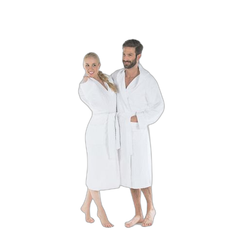 Peignoir unisexe en coton doux et absorbant mauve claire