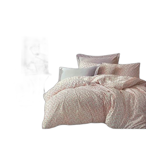 Peri home collection petits coeurs blancrouge ensemble couvre lit 4 pièces