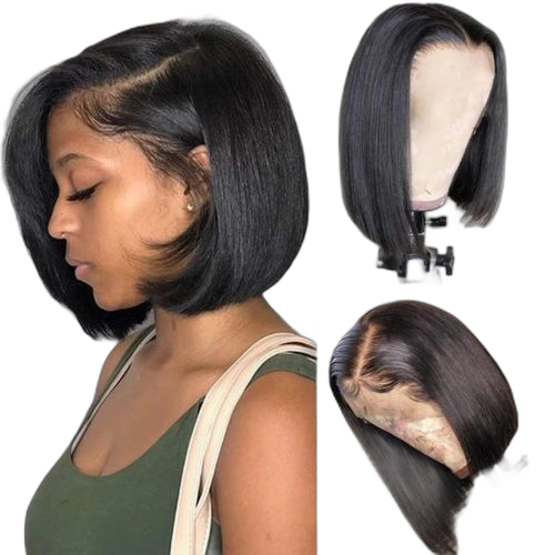 Perruque femme cheveux courts côté bob
