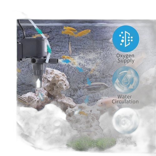 Pompe submersible multifonction pour aquarium filtre 3 en 1