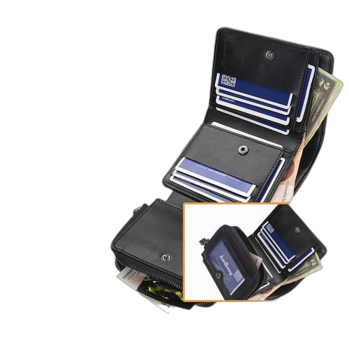 Porte cartes portefeuille pliable à fermeture éclair pour hommes. Diaytar : Le e-commerce qui respecte votre budget