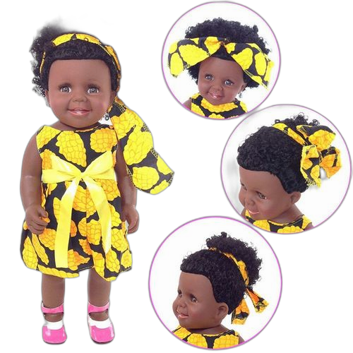 Poupée africaine afro style noir américain