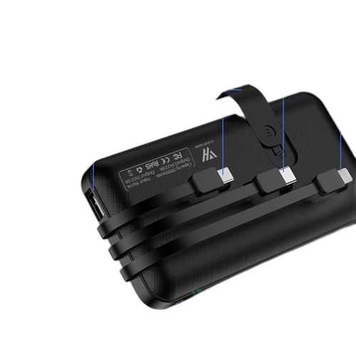 Power bank folder portable 4 câble intégré 10000mah