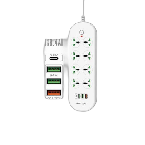 Power multiprise power socket os t92 + 4usb 3000w