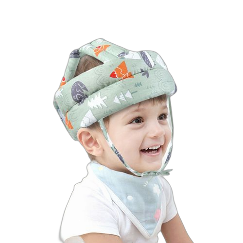 Protection de tête et casque antichute bébé apprenant à marcher green forest