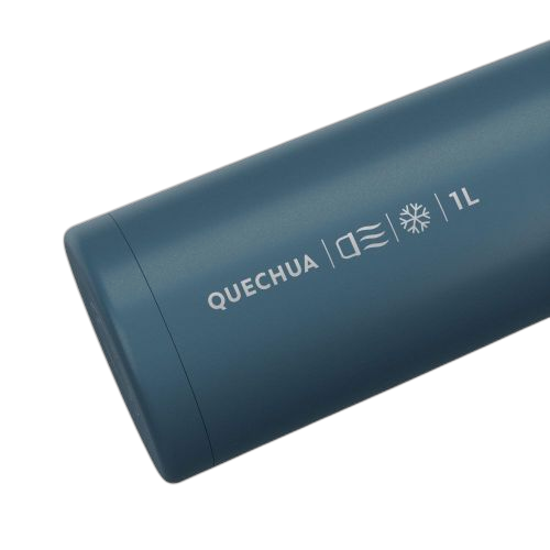Quechua bouteille isotherme randonnée inox 1 litre bleu