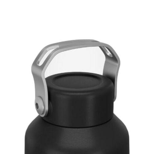 Quechua gourde randonnée mh100 bouchon à vis 1l inox noir by decathlon