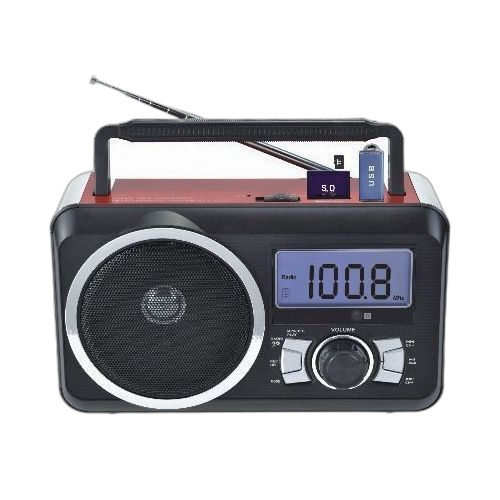 Radio fm avec écran digital imp3 rechargeable ,avec port usb alimentation pile