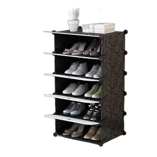 Rangement chaussures en plastique 5 cubes