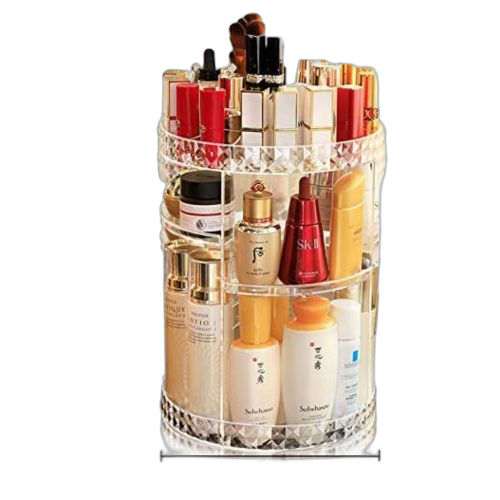 Rangement maquillage rotatif