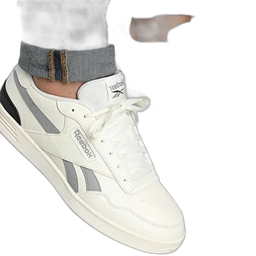 Reebok court advance clip baskets unisexe chalk/pugry4/cblack