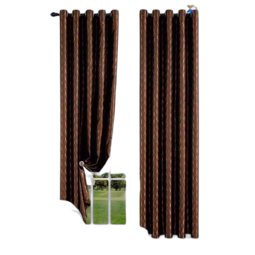 Rideaux pour salon ou chambre 2 pièces marron2pcs
