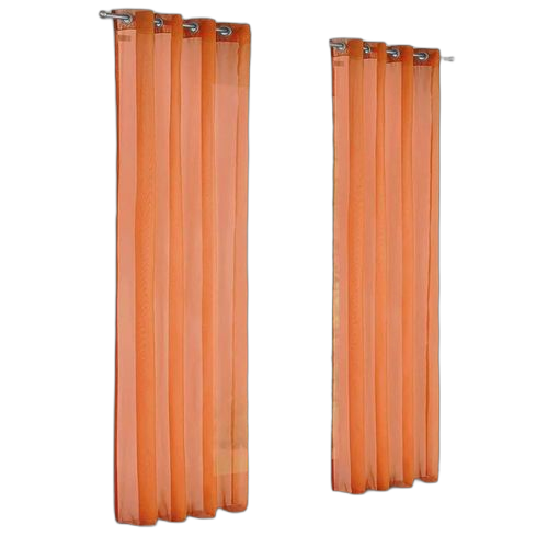 Rideaux voilage orange avec anneaux pour salon ou chambre 2 pièces