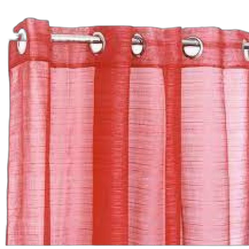 Rideaux voilage rouge avec anneaux pour salon ou chambre 2 pièces