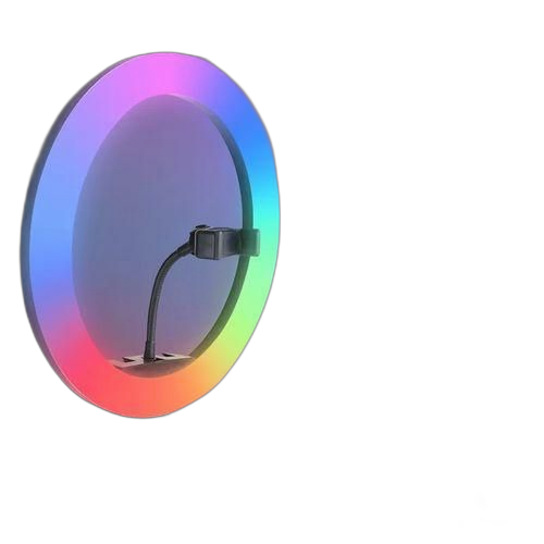 Ring light multi jm eclairage de couleur différente avec trépied avec support téléphone