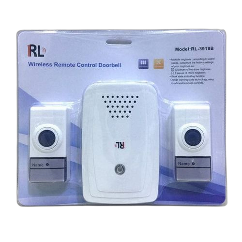Rl sonnette sans fil à avec led rgb porté de 150m / doublemanette