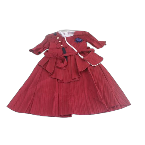 Robe de fête fillette avec sacocherouge